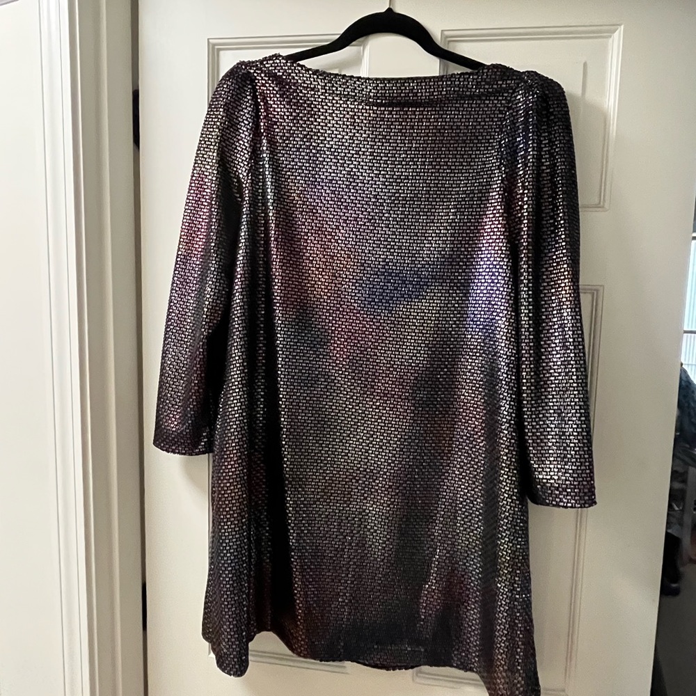 Free people mini dress, shift style with puff shoulder